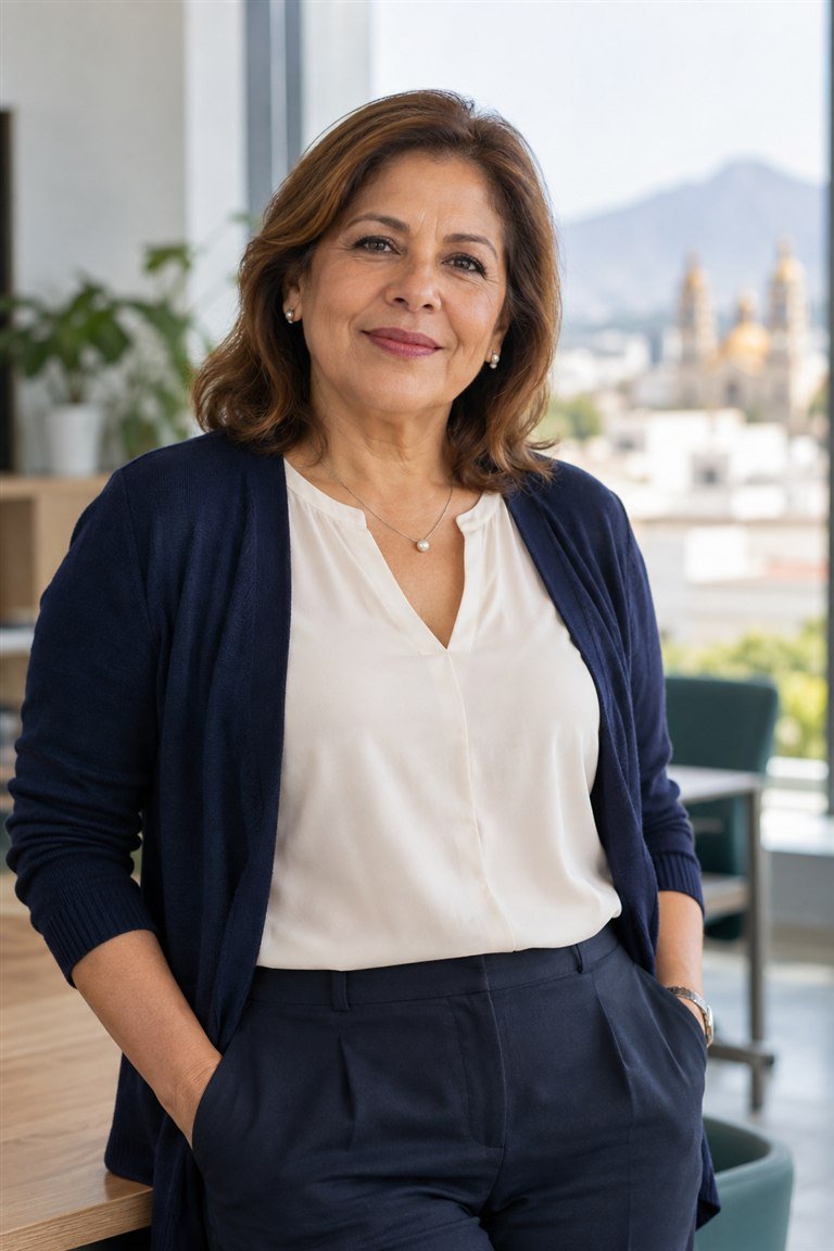 Retrato ilustrativo de una mujer adulta